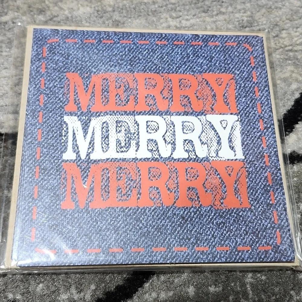 MICHAEL'S DENIM MERRY MERRY MERRY CHRISTMAS 30 NOTE CARDS & ENVELOPES BUNDLE